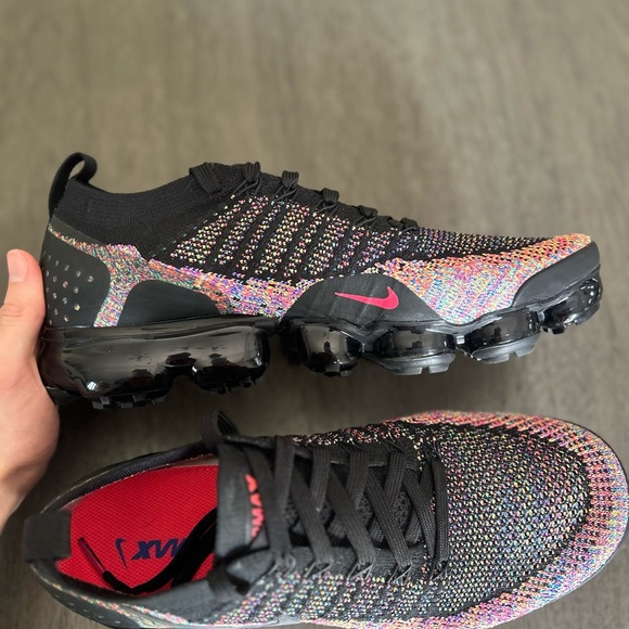 Nike Air VaporMax Flyknit 2 Black Multi Color - Picture 7 of 9